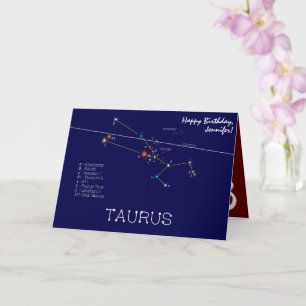 Cartão Zodiac Constellation Taurus