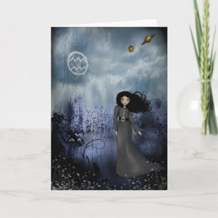 Cartão Zodiac Girls Greeting Card - Aquarius