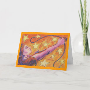Cartão Zodiac Sagittarius greetings card