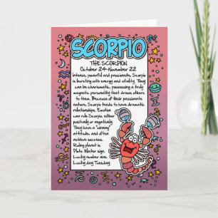 Cartão Zodiac - Scorpio Fun Facts