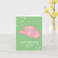 Zodiac Taurus Cowgirl Personalizada Que Aniversári