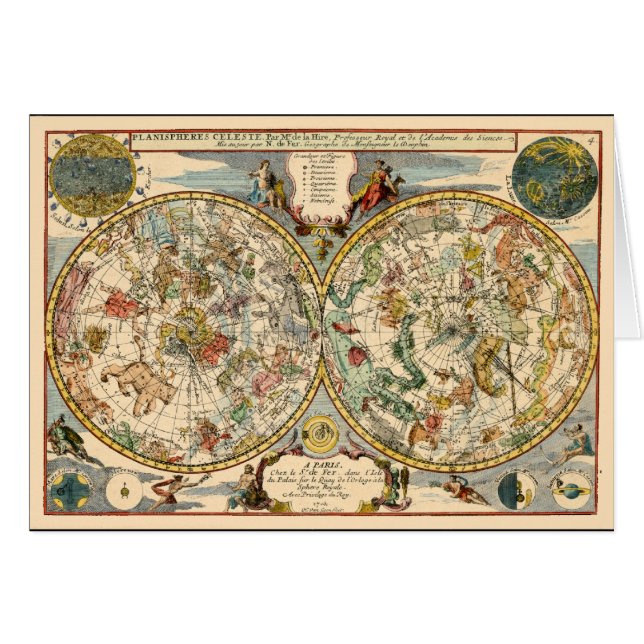 Cartão Zodíaco 1705 celestial (Frente Horizontal)