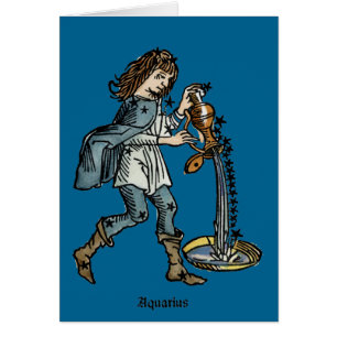 Cartão Zodíaco: Aquário, 1482