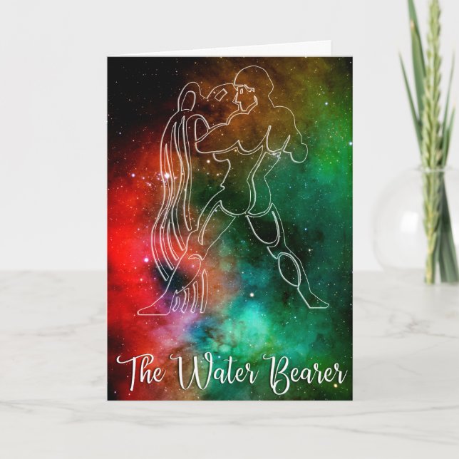 Cartão Zodíaco: Aquário "O Portador de Água" (Frente)