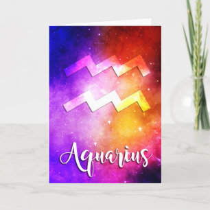 Cartão Zodíaco: Aquarius Space Candy