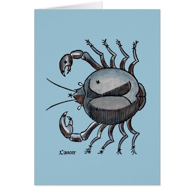 Cartão Zodíaco: Cancer na cor (Frente)