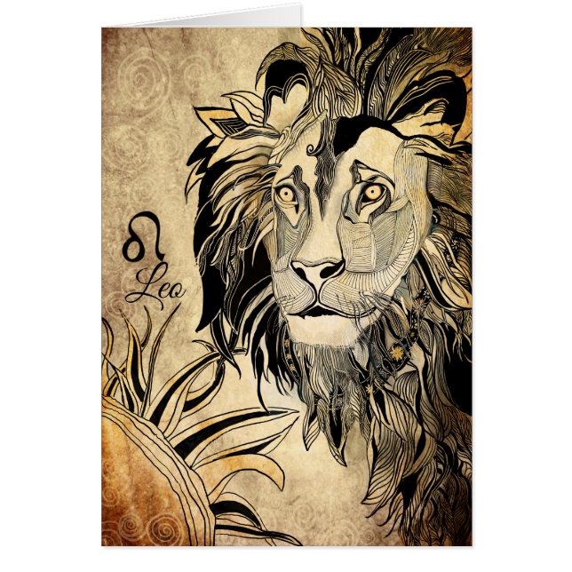 Cartão Zodíaco de Leo (Frente)