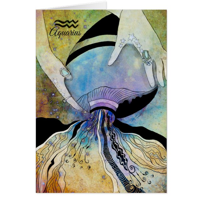 Cartão Zodíaco do Aquário (Frente)