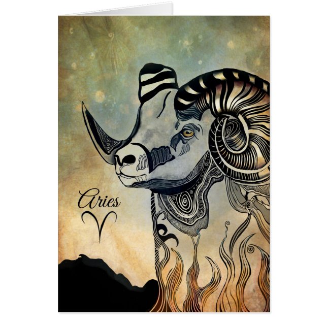 Cartão Zodíaco do Aries (Frente)