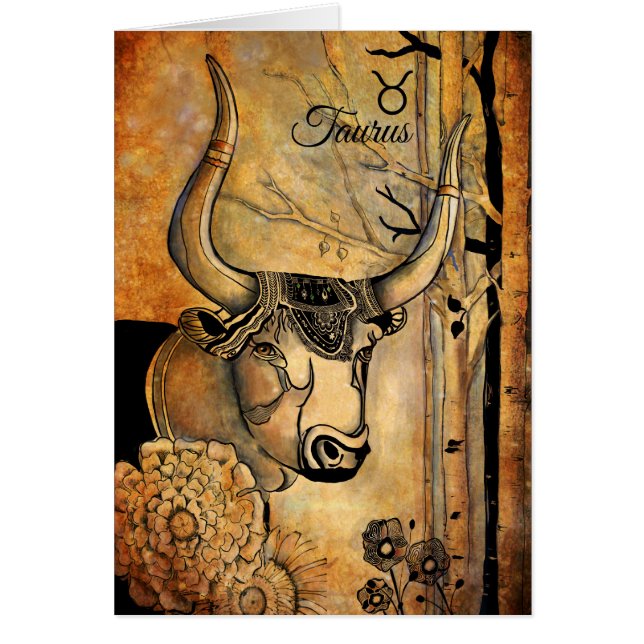 Cartão Zodíaco do Taurus (Frente)