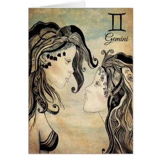 Cartão Zodíaco dos Gêmeos