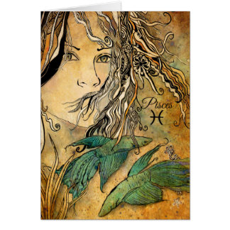 Cartão Zodíaco dos peixes