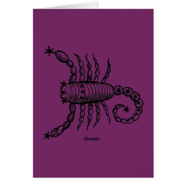 Cartão Zodíaco: Escorpião, 1482 (Frente)