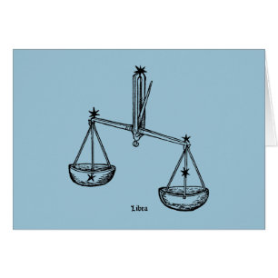 Cartão Zodíaco: Libra, 1482