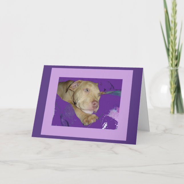 Cartão Zoe with purple border card (Frente)