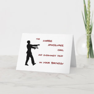Cartão Zombie Apocalypse Birthday Card