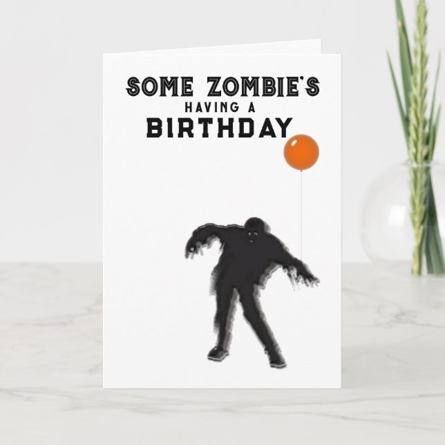 Cartão Zombie Birthday Card (Frente)