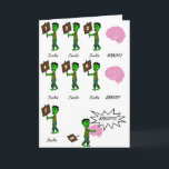 Cartão Zombie Birthday Card Kids 1<br><div class="desc">A special birthday wish from your friendly neighborhood zombie</div>