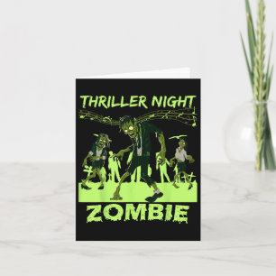 Cartão Zombie do Dia das Bruxas de Thriller