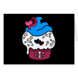 Cartão Zombie Heart Cupcake