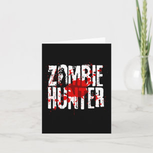 Cartão Zombie Hunter Design Para Meninas No Dia Das Bruxa