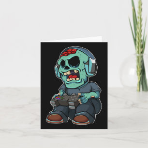 Cartão Zombie Lazy Halloween Figurume Engraçado Jogos de