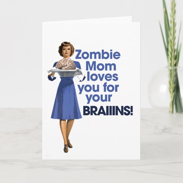 Cartão Zombie Mom (Frente)
