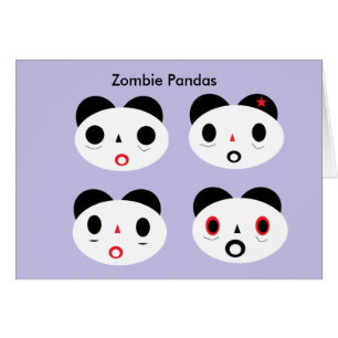 Cartão Zombie Panda hey