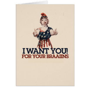 Cartão Zombie Patriótica