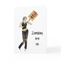 Zombie Pin Up Rapariga Protesto Que Eu Farei