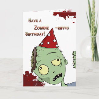 Cartão Zombie-riffic Birthday