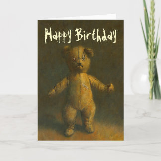 Cartão Zombie Teddy Bear Birthday Card