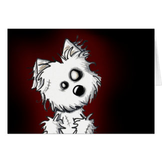 Cartão Zombie Westie Halloween