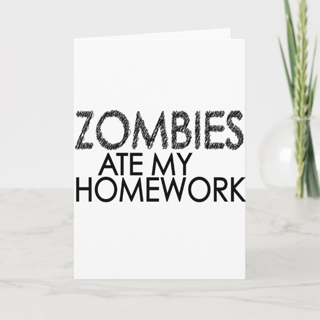 Cartão Zombies na minha casa (Frente)