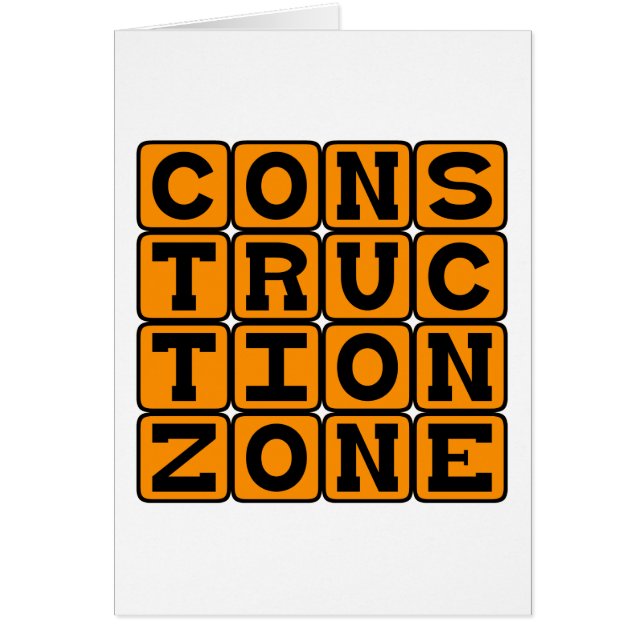 Cartão Zona de Construção, Área de Capacete (Frente)
