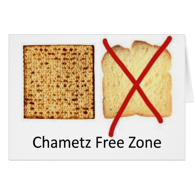 Cartão Zona Livre de Chametz (Frente Horizontal)