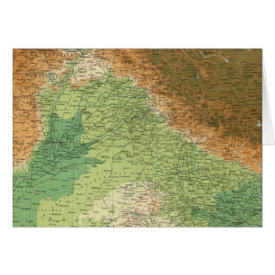 Cartão Zona noroeste da Índia