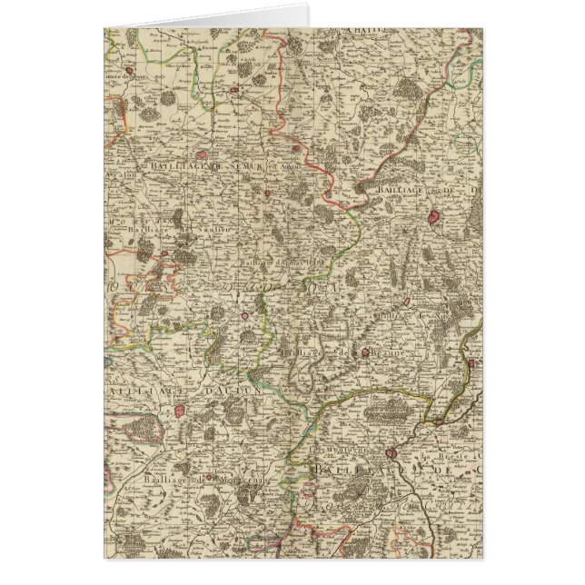 Cartão Zonas urbanas da França (Frente)