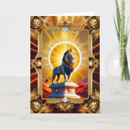 Cartão Zonnige Leeuw Wenskaart – Koninklijke Kracht