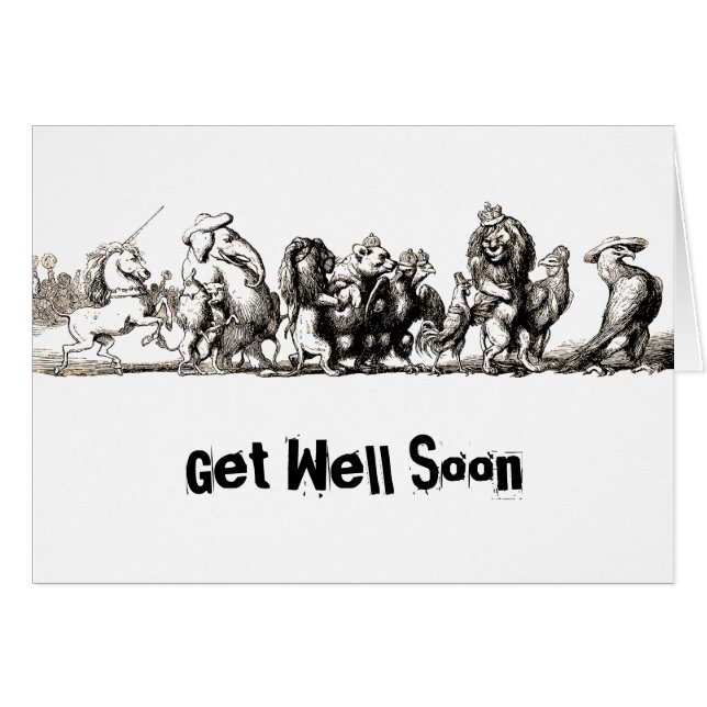 Cartão Zoológico do Elefante Unicórnio (Frente Horizontal)