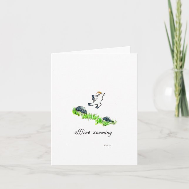 Cartão "Zoom Offline", placa de saudação do vazio (Frente)