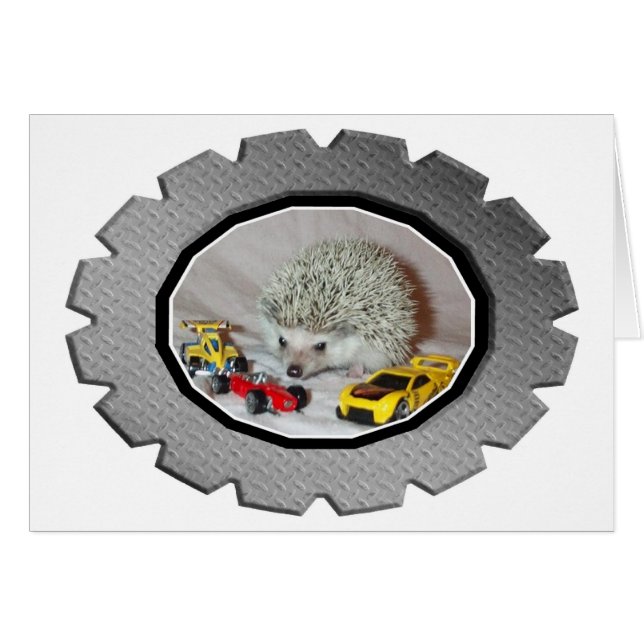 Cartão Zoomin' Hedgehog (Frente Horizontal)
