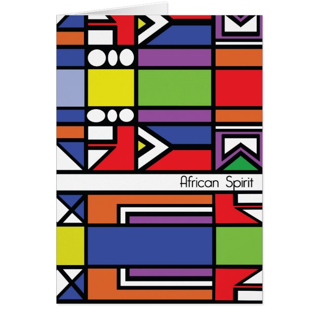 Cartão Zulu tradicional (Frente)