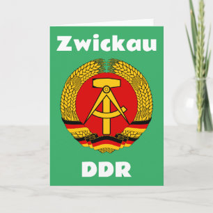 Cartão Zwickau, Deutsche Demokratische Republik, DDR, GDR
