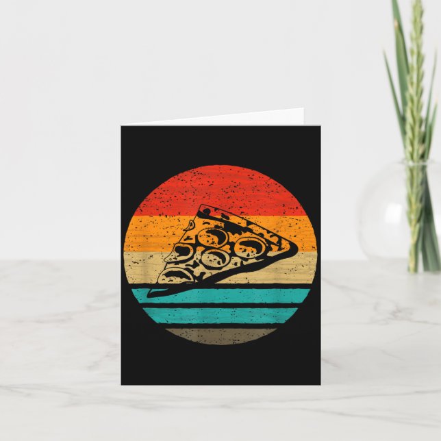 Cartão Zza Slice Retro Style Vintage  (Frente)