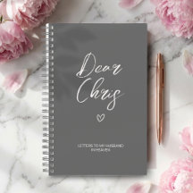 Cartas ao Meu Marido Diário de Luto em Cinza Cinza