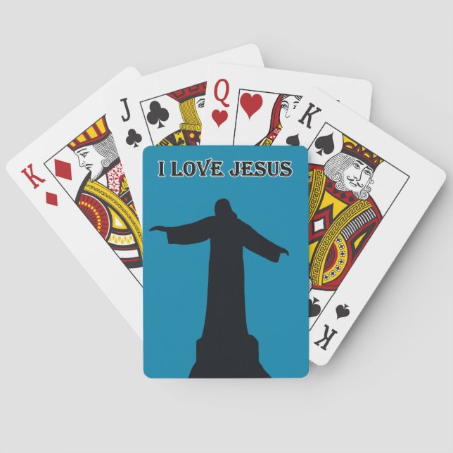 Cartas Clássicas de Baralho   eu amo jesus (Verso)