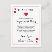 Cartas de Agradecimento Ás de Copas Vermelho