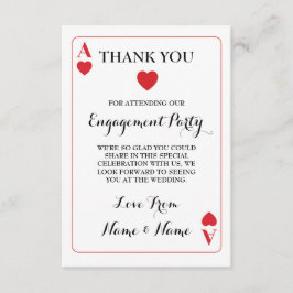 Cartas de Agradecimento Ás de Copas Vermelho