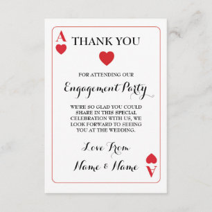 Cartas de Agradecimento Ás de Copas Vermelho